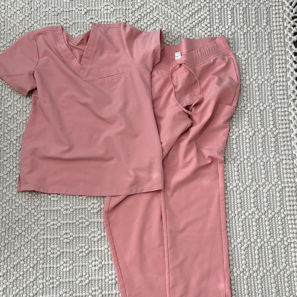 Mandala Scrub Set dusty pink size medium regular both pieces